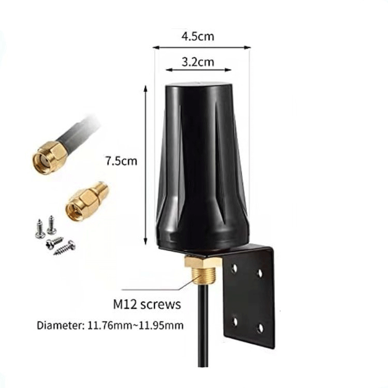 4G LTE 3G Cellular Antenna 700-2700MHz Cylinder Screw SMA male Lplate Version