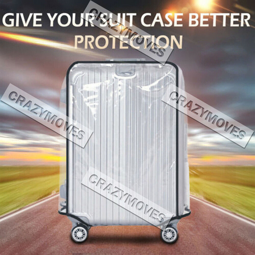 Transparent Waterproof PVC Travel Luggage Protector Suitcase Cover 20"-30"