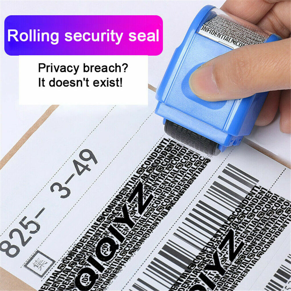 Wide Roller Stamp Identity Theft Stamp Perfect for Privacy Protection Leakage