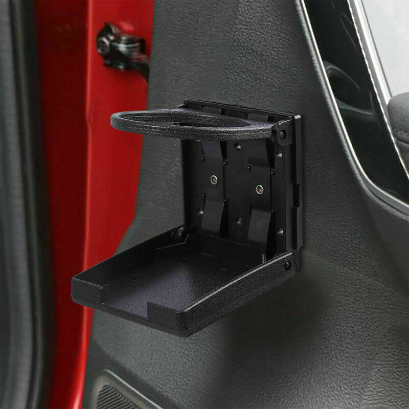 2Pcs Black Adjustable Folding Drink Holders Cup Holder For Car Truck Boat Marine