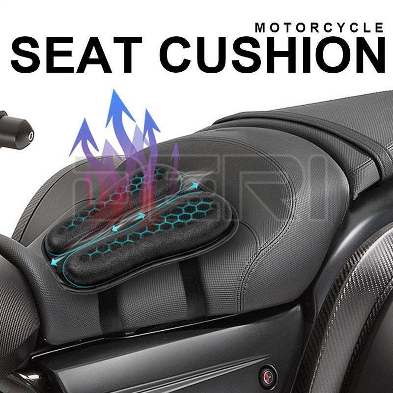 Motorcycle Seat Cushion Gel Pillow Pad Cover Comfort Pressure Relief Universal