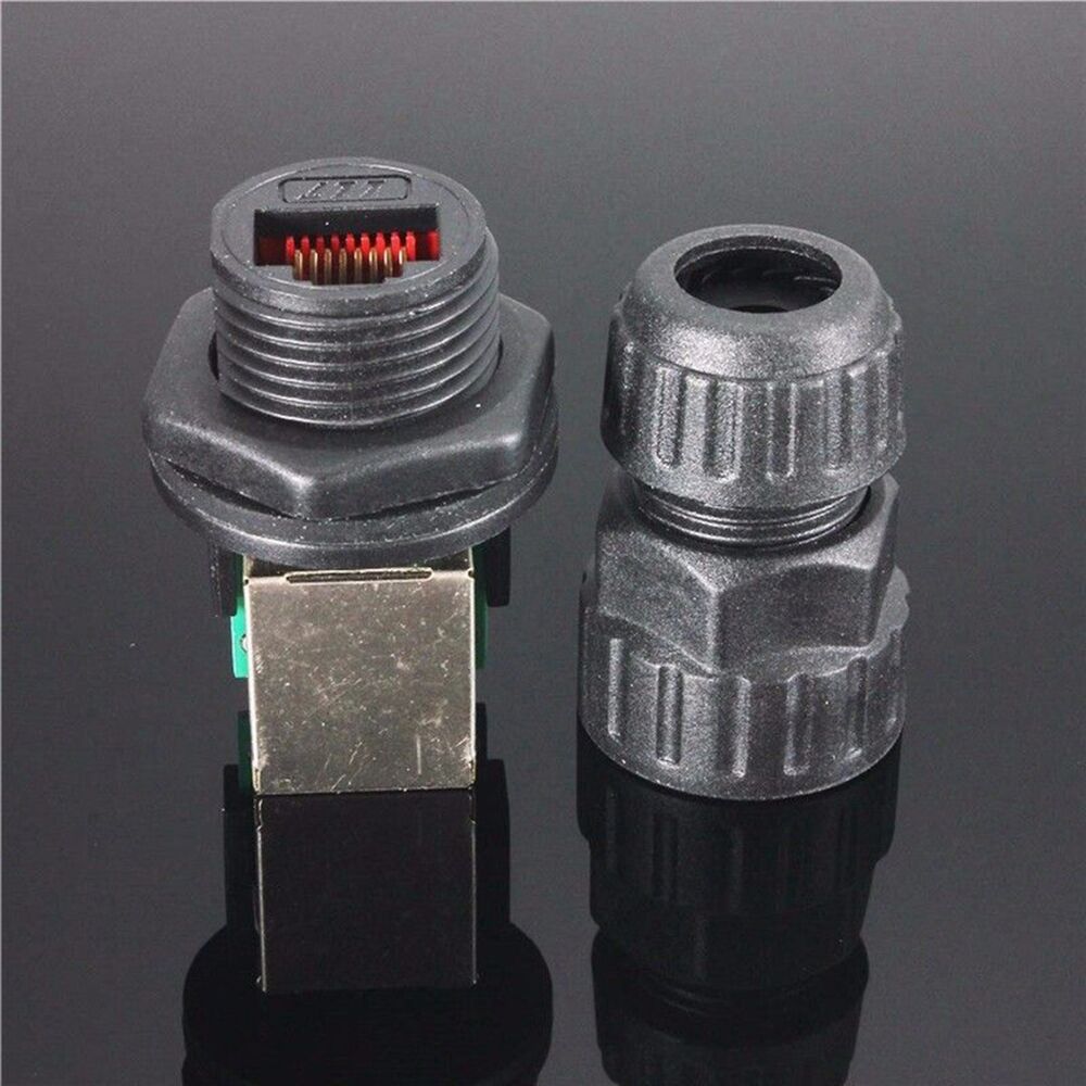 Waterproof RJ45 Ethernet Network AP Plug Jack Socket Connector Wire Cable IP68