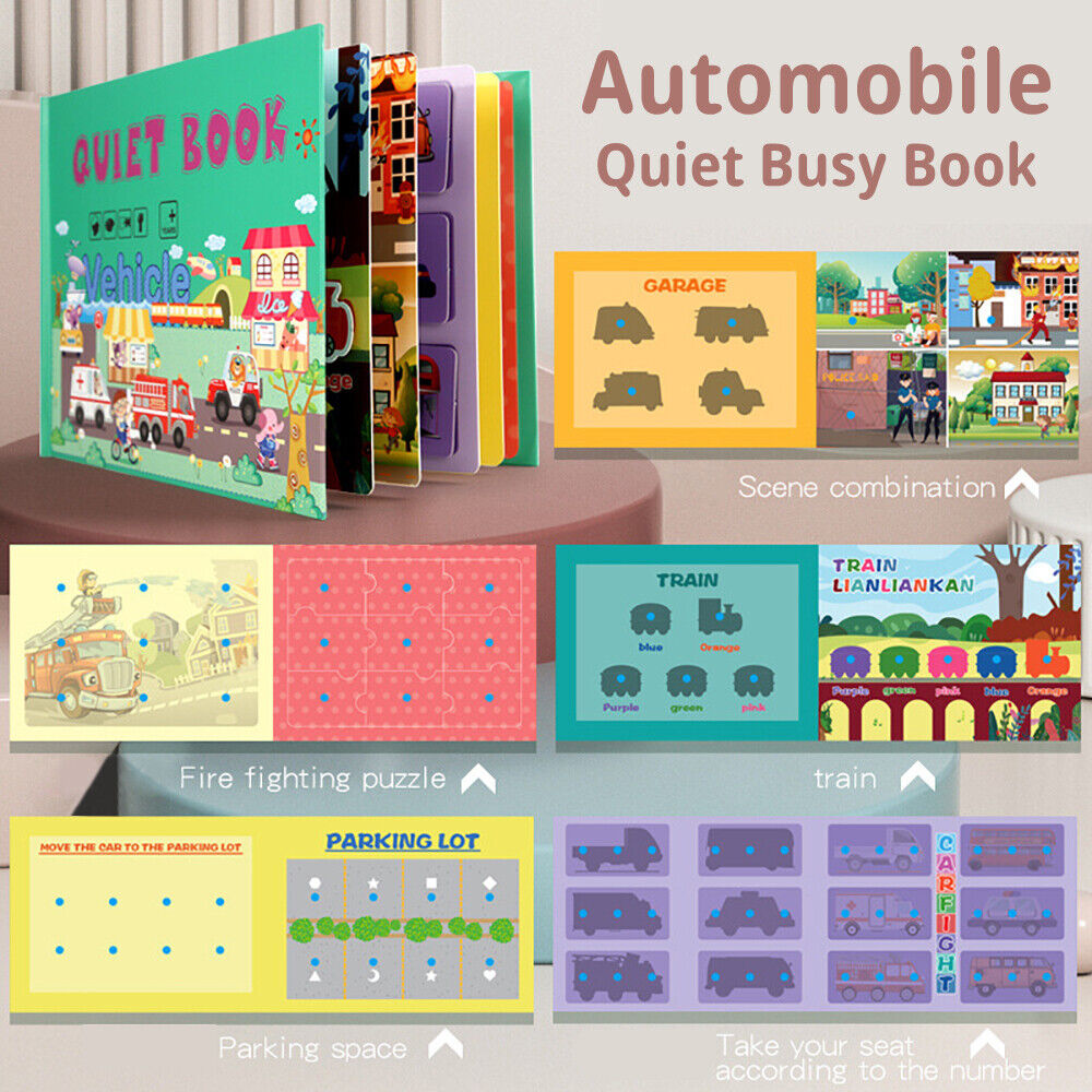 Kids Quiet Busy Book Montessori Toy Child Toddler Early Educational Learning Toy