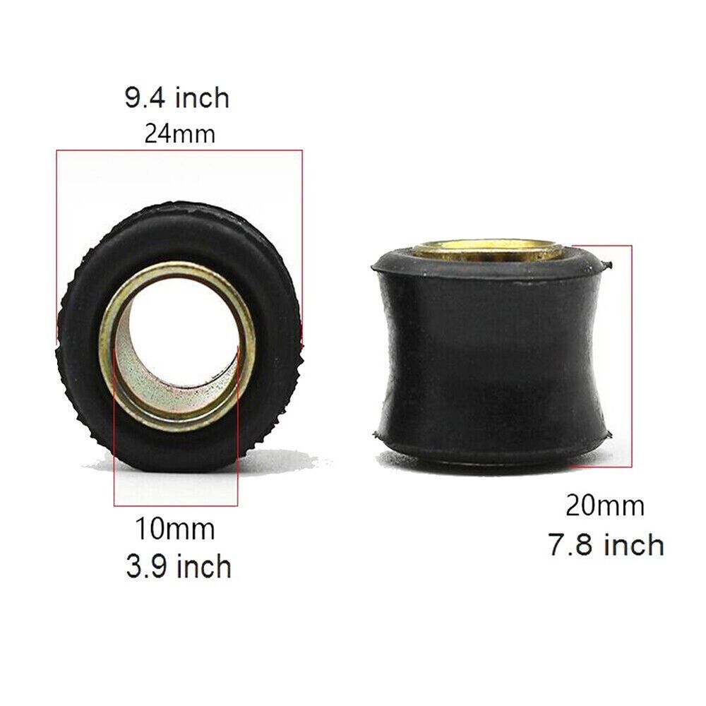 Heavy Duty 10mm Rubber Shock Absorber Bushes for Quad Dirt Bike ATV Set of 4