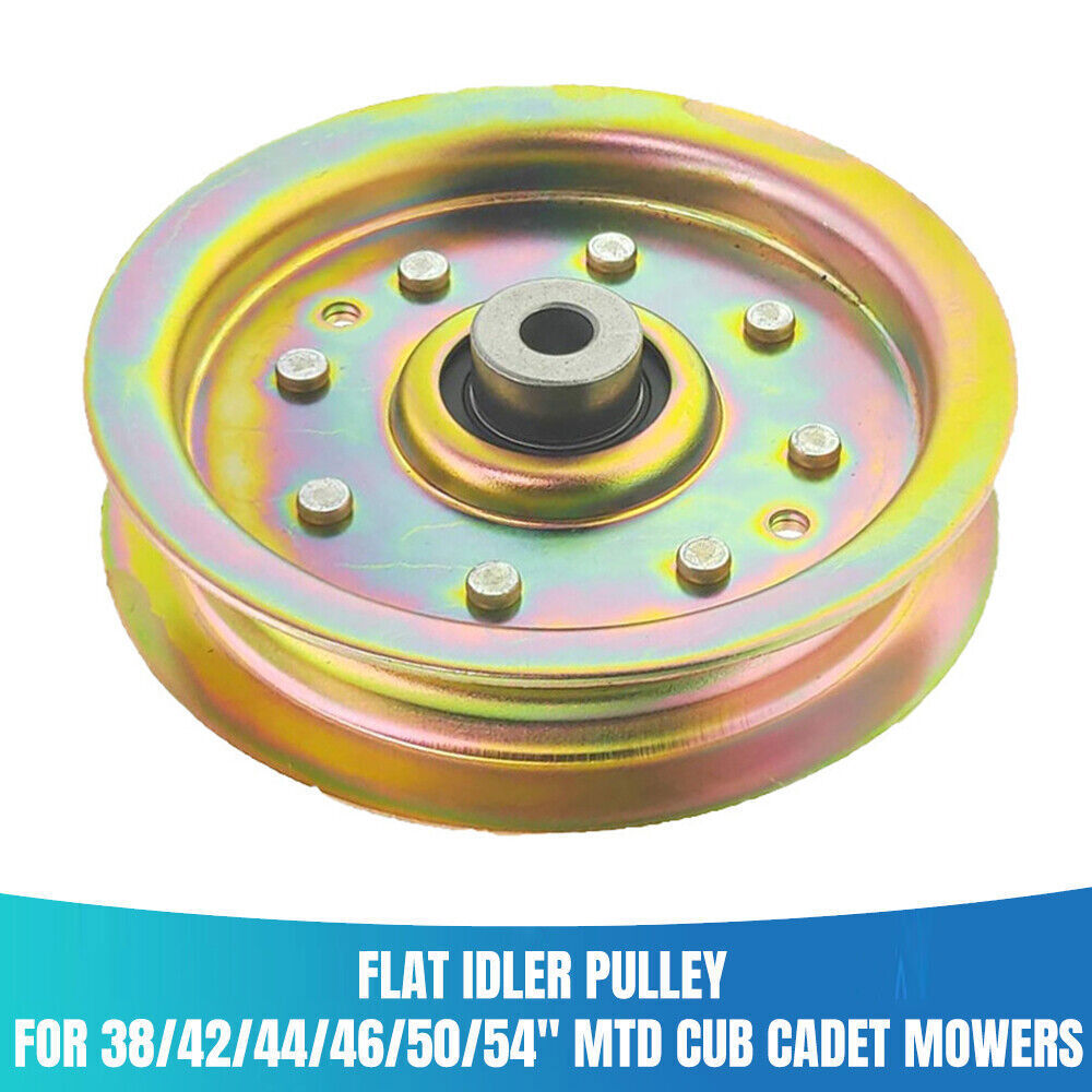 2x Flat Idler Pulley fits for 38/42/44/46/50/54" MTD Cub Cadet Mowers 756-04129B