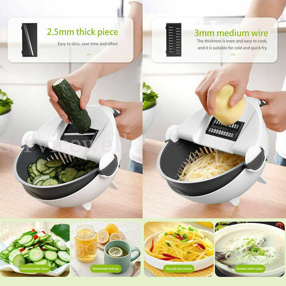 Kitchen Cutter Assist Slicer Vegetable Potato Onion Carrot Grater Chopper 9 IN 1