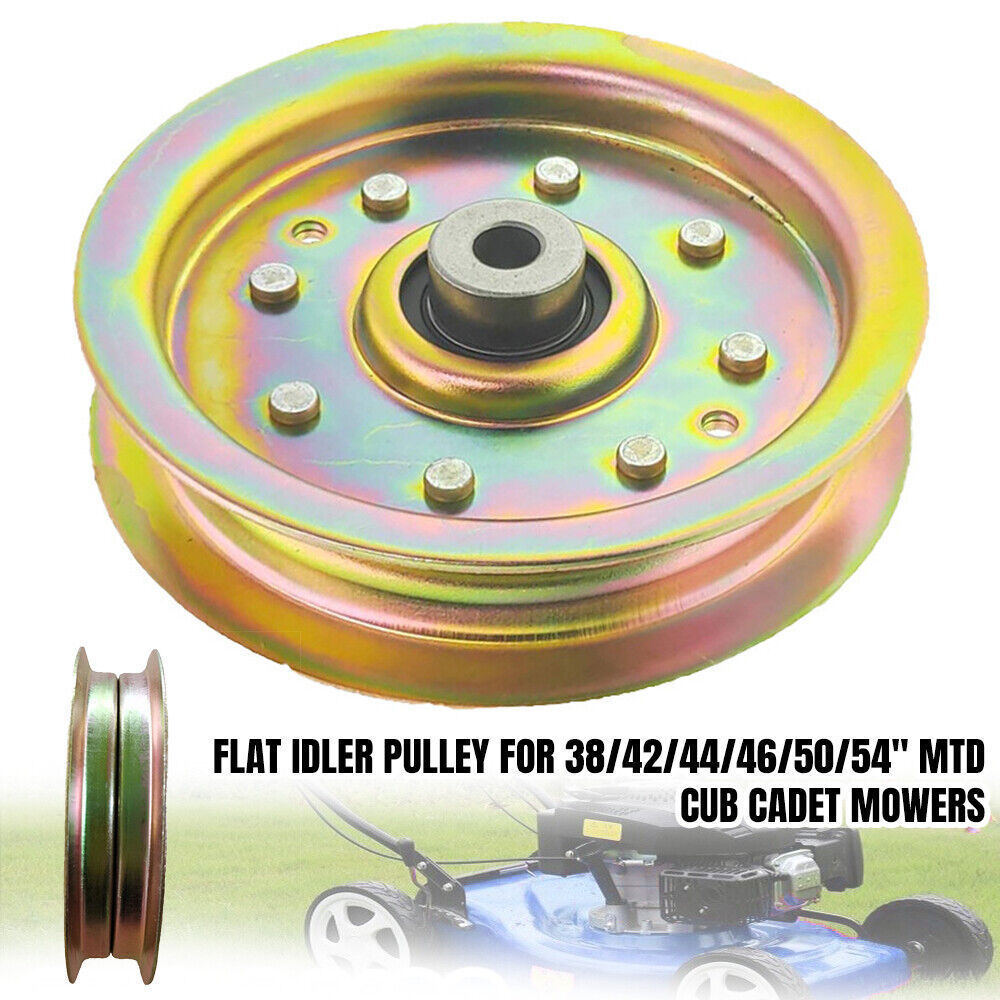 2x Flat Idler Pulley fits for 38/42/44/46/50/54" MTD Cub Cadet Mowers 756-04129B