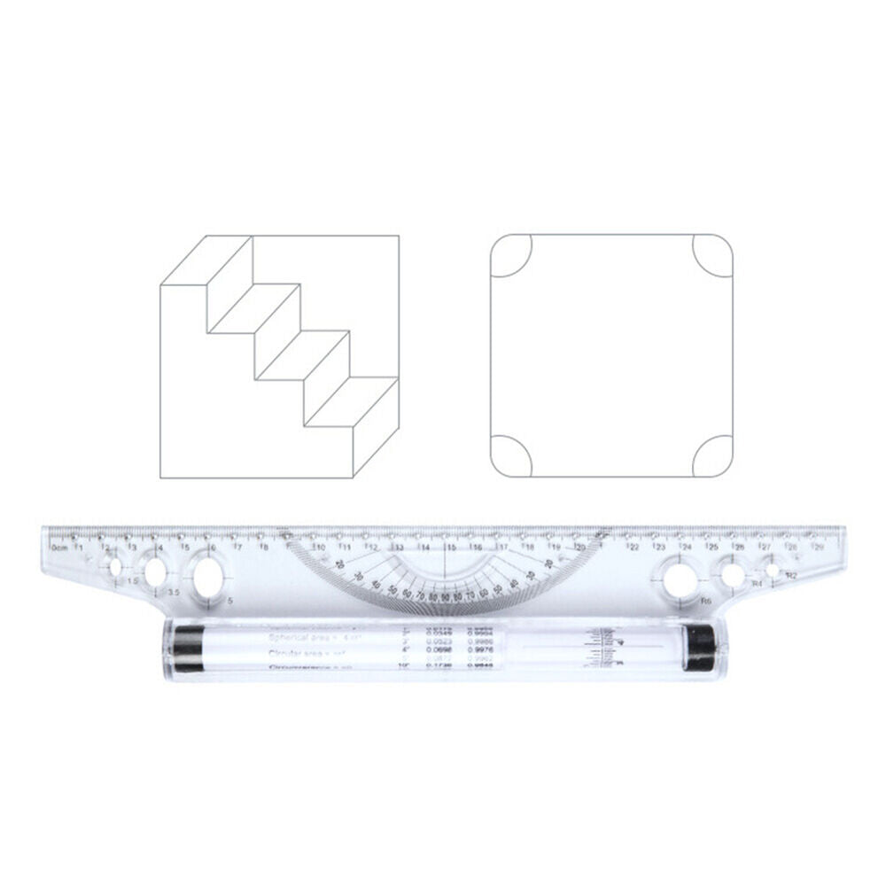 NEW Rolling Pusher Student Design Drawing Roller Ruler Angle Parallel Drawing Ru