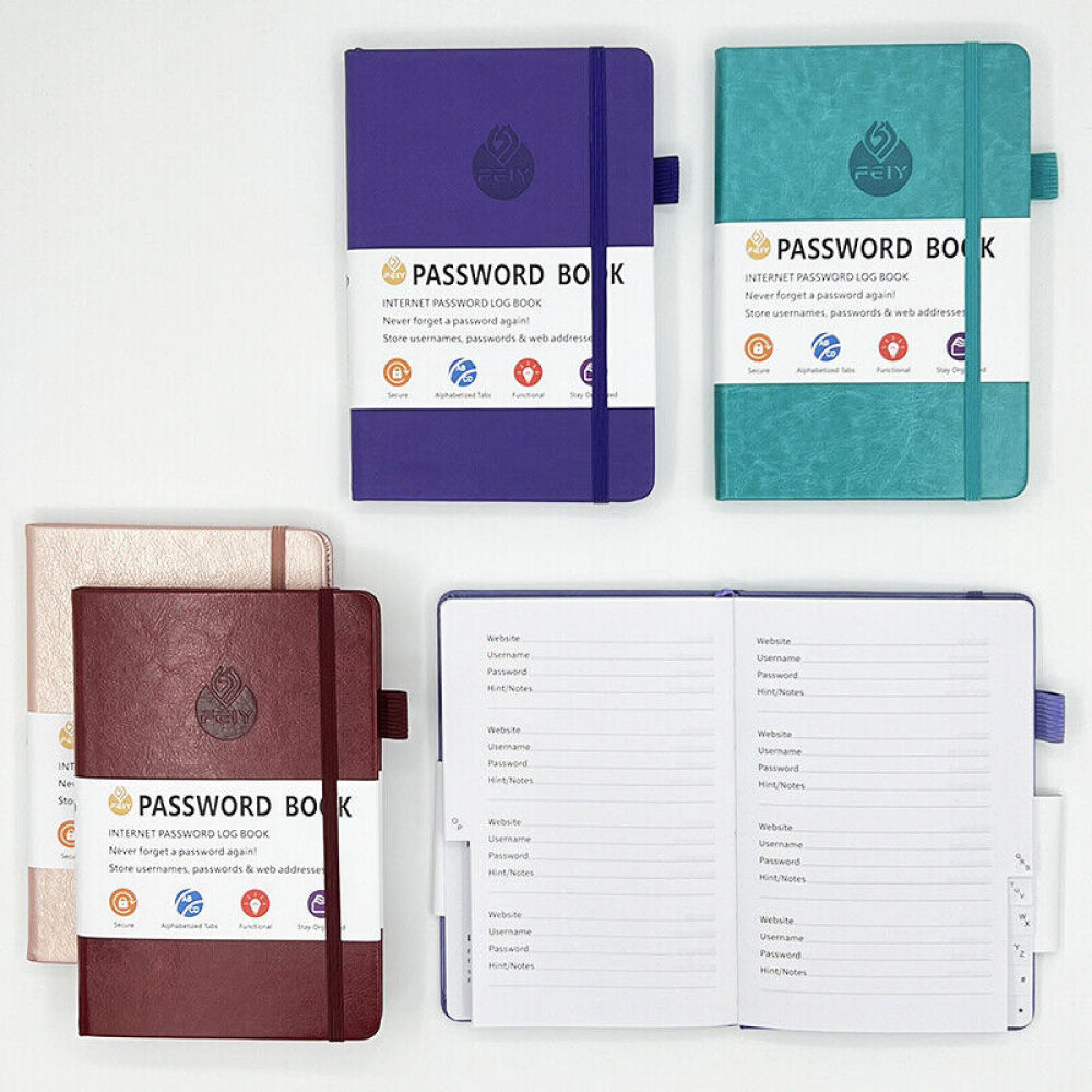 Password Book Hardcover Journal Notebook Internet Address & Password Organizer