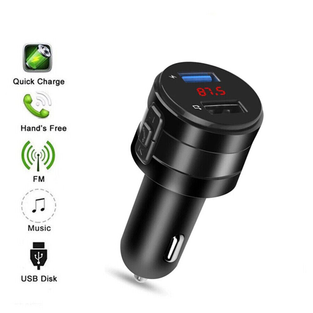 Handsfree Bluetooth 4.2 FM Transmitter Wireless Car Charger USB Kit Radio Player