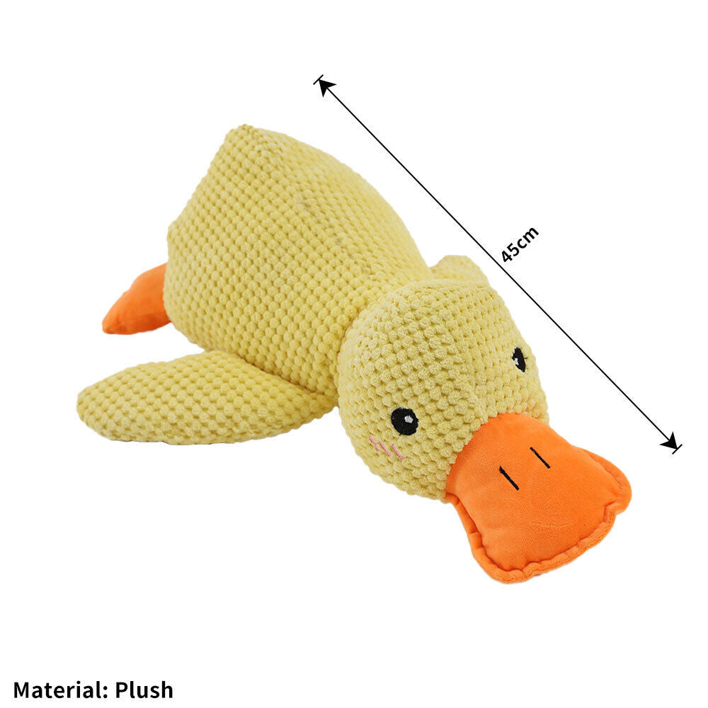 The Mellow-Dog, Yellow Mellow-Dog Calming Duck, Squeaky Dog Toy for Indoor Puppy