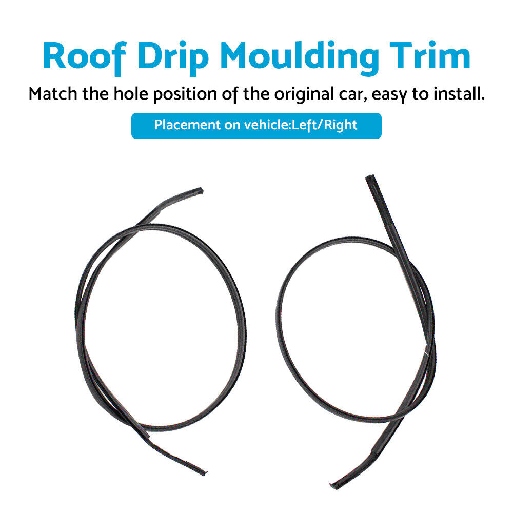 LH & RH Side Roof Drip Moulding Trim Suitable For 06-16 Toyota Yaris Hatchback