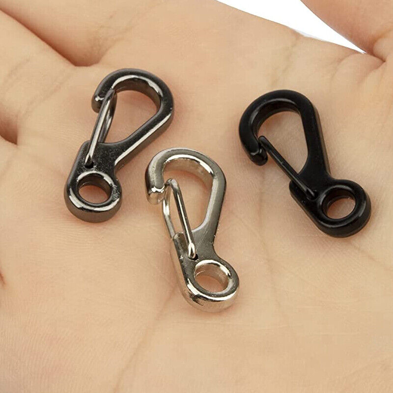 10x Mini Carabiner Alloy Key Buckle Keychain Snap Spring Clip Hook Tool DIY