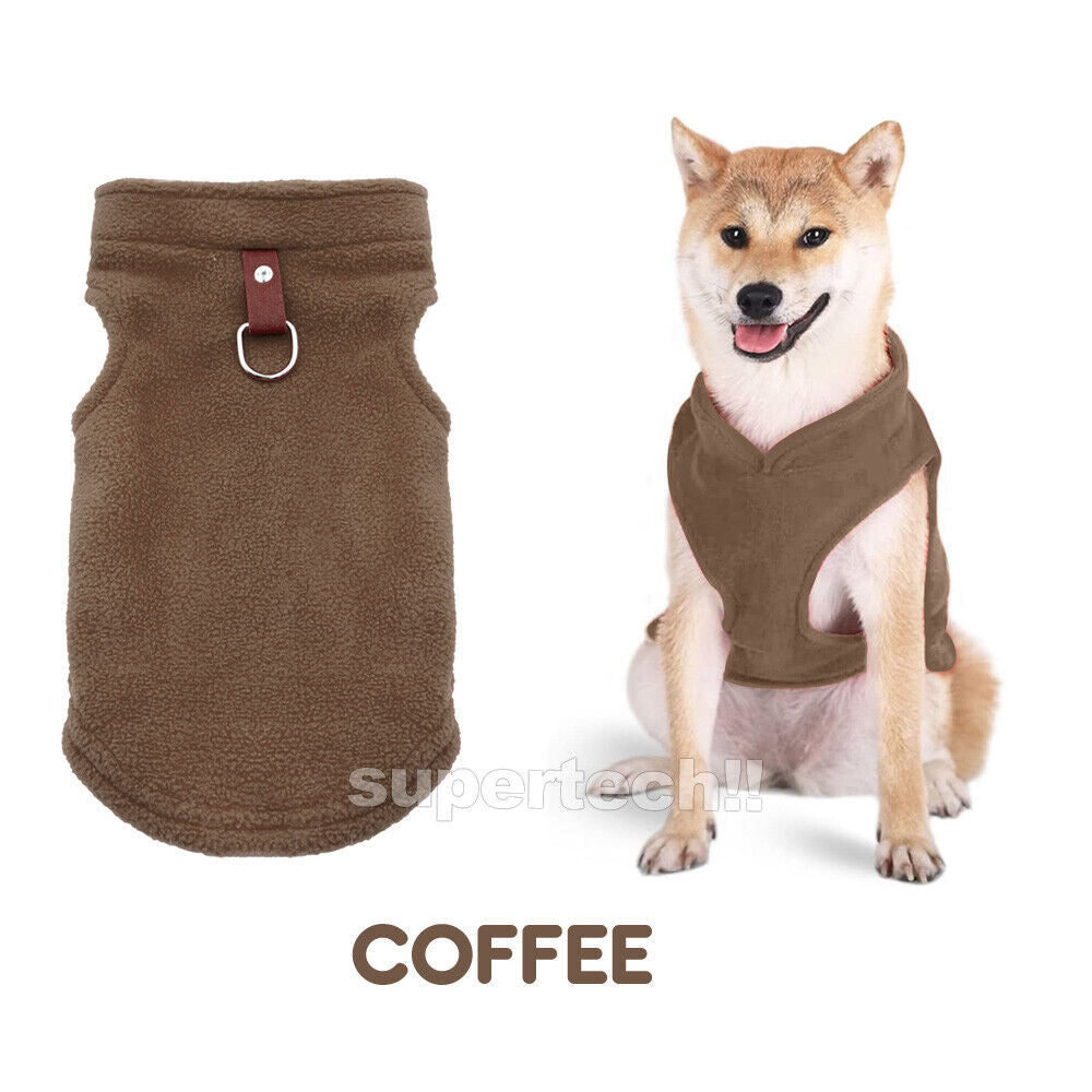 Pet Dog Warm Coat Fleece Jacket Jumper Sweater Winter Clothes Puppy Vest Outfits