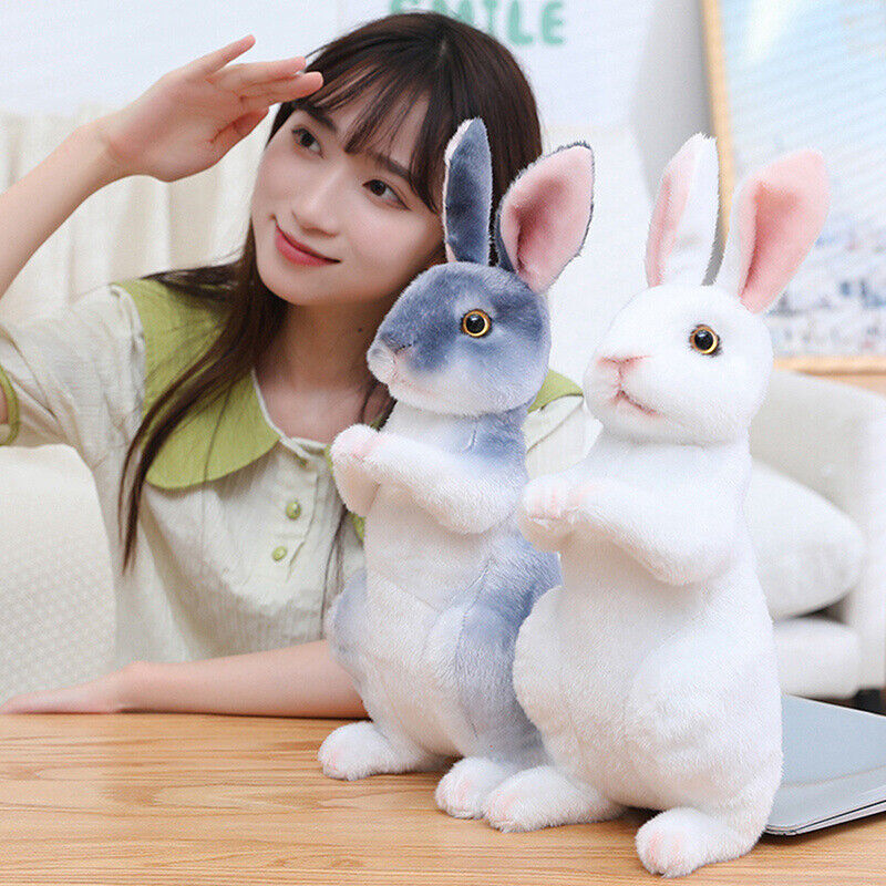 Realistic Rabbit Plush Toy Simulation Animal Doll Toys Kids Girls Birthday