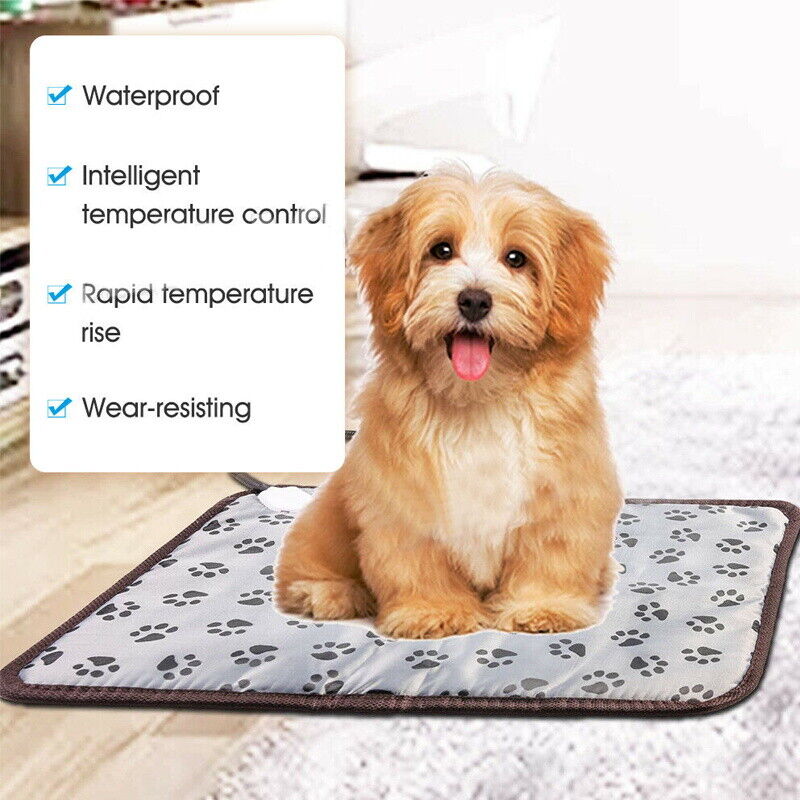 Pet Electric Heat Heated Heating Heater Pad Mat Blanket Bed Dog Cat Bunny