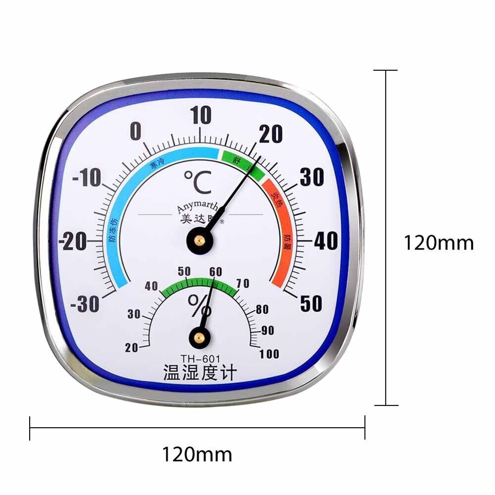 Wall Mounted Temperature Humidity Gauge Indoor Outdoor Thermometer Hygrometer