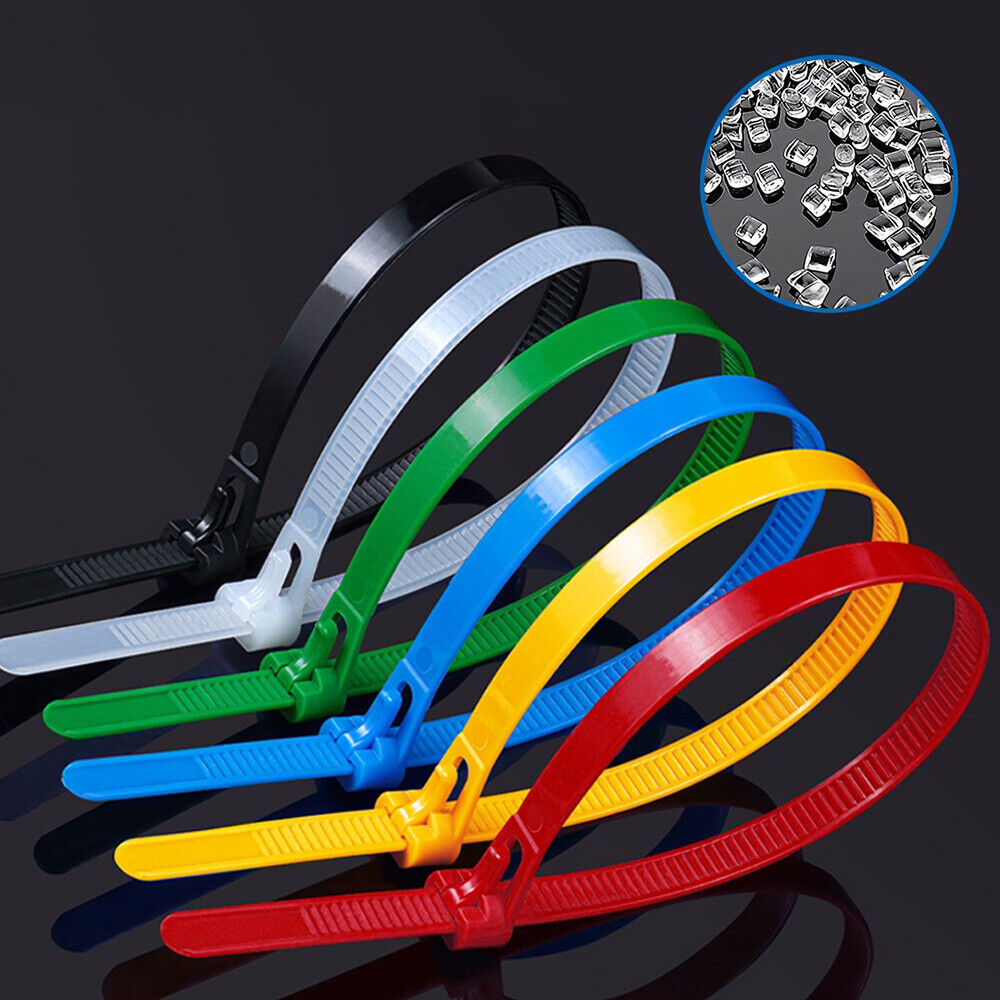 50PCS Reusable Cable Zip Ties Plastic Releasable Fixed Binding Bulk Cable Tie