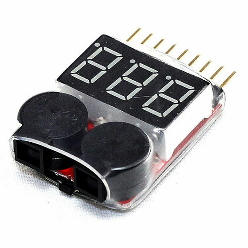 RC Lipo Battery Low Voltage Alarm 1S-8S Buzzer Indicator Tester Checker N4N2