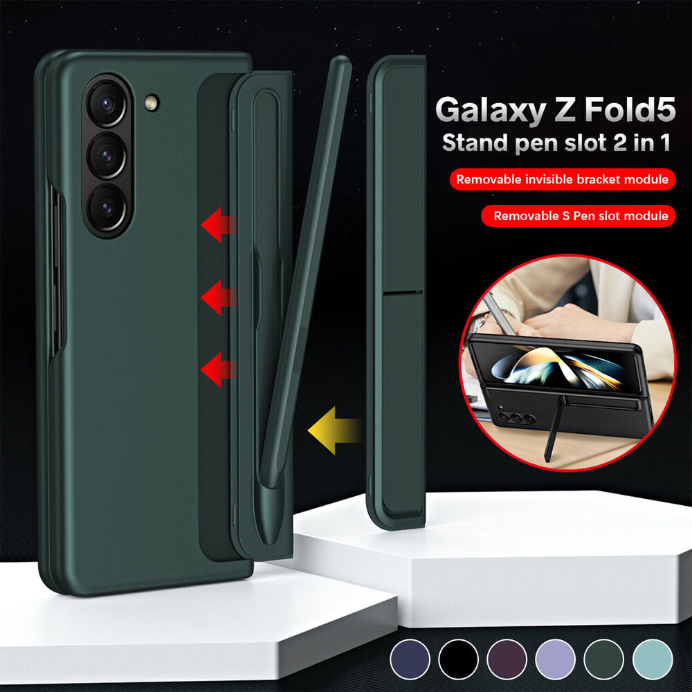 For Samsung Galaxy Z Fold 5 Fold 4 3 Rugged Bracket Stand Holder Case with S Pen