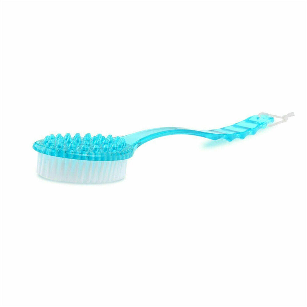 Back Brush Scrubber Long Handled Bath Shower Body Massager Skin Cleaning Tool