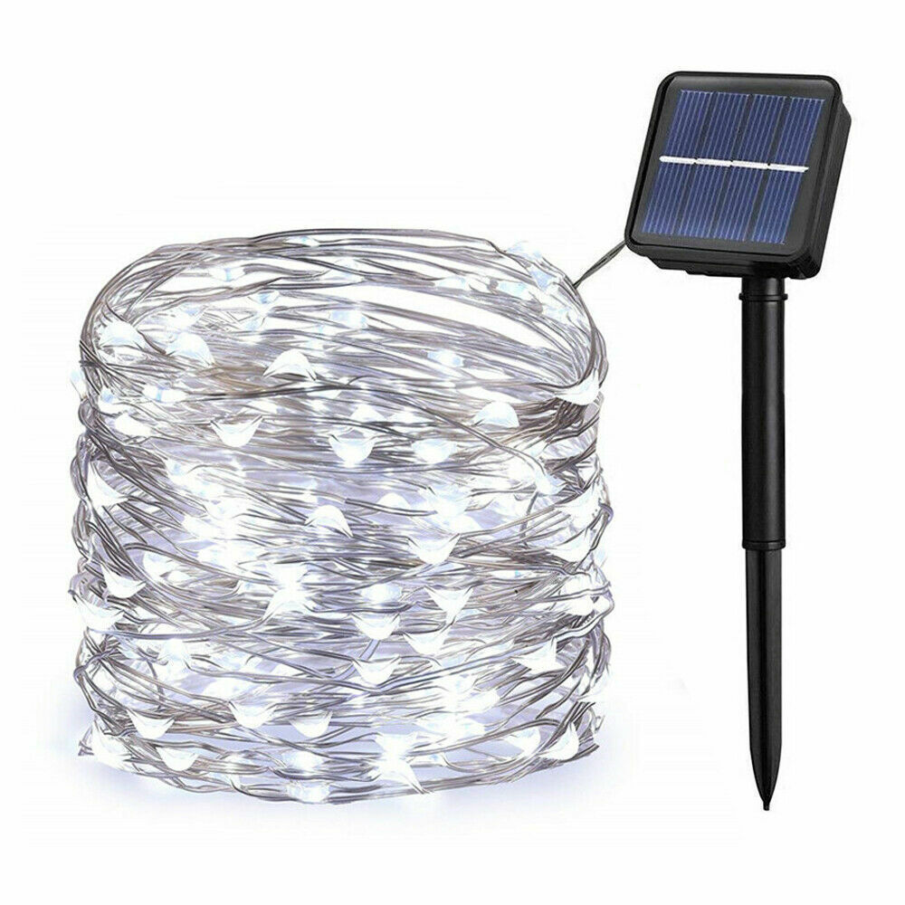 300 LED 30m/98ft Solar Powered String Lights Copper Wire Fairy Outdoor Garden