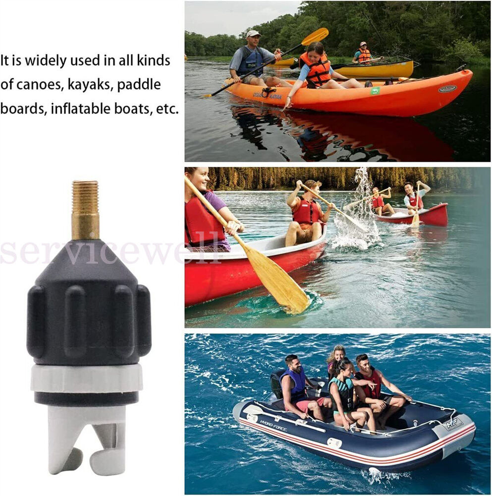 2pcx Air Valve Adapter Sup Pump Compressor Paddle Board Inflatable Boat Auto Car