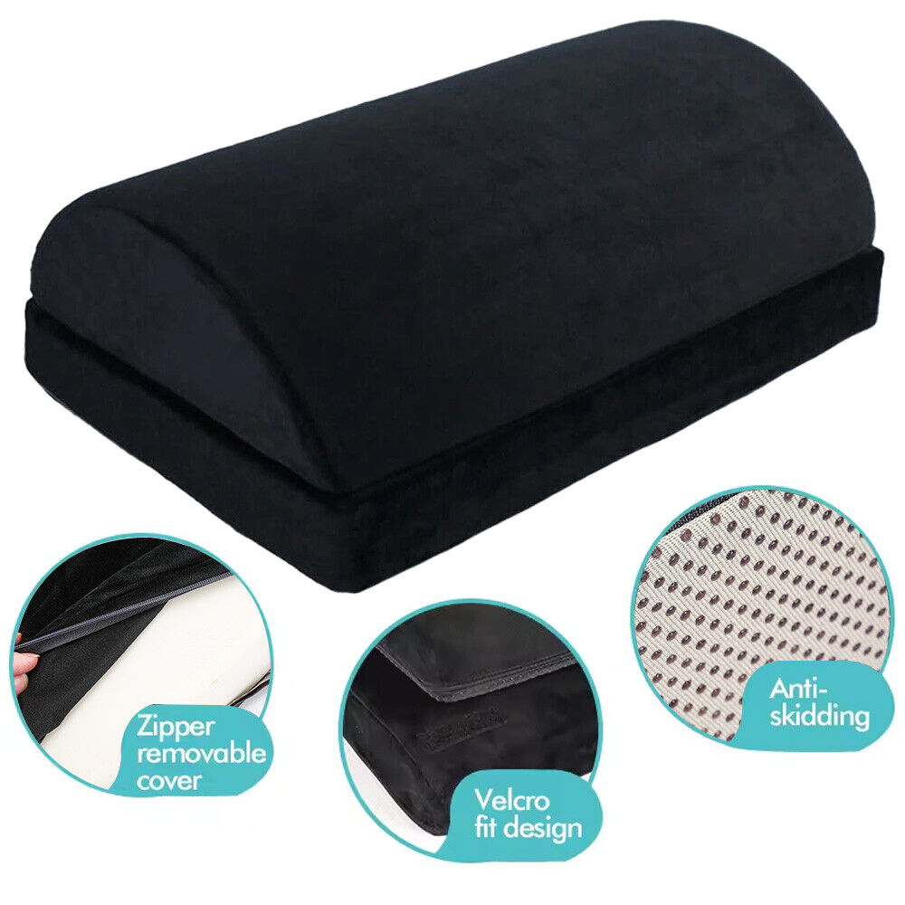 Foot Rest Stool Foot Pad Office Cushion Under Table Desk Pillow Adjustable Black