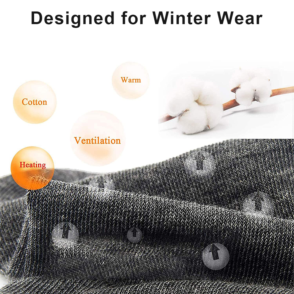 Winter Electric Heated Socks Boot Feet Warmer USB 4000mAh Rechargable Battery