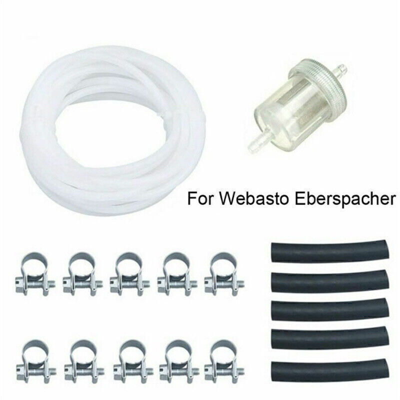 For Webasto Eberspacher Diesel Heater Inline Fuel Filter Hose Clip Pipe Line Kit