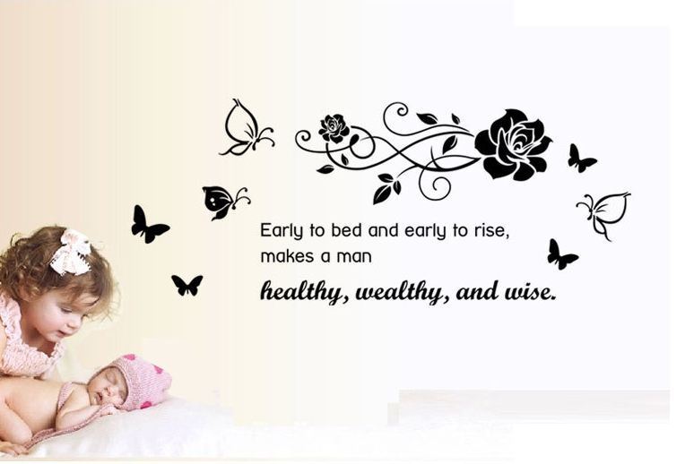 Wall Stickers Removable Early Healthy Home Living Room Bedroom Decal Picture Art