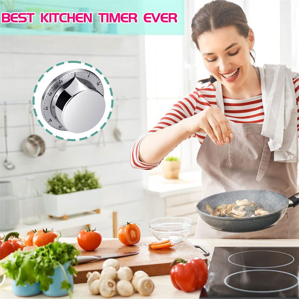 Kitchen Timer Visual Magnetic Counter Time Mechanical Oven 60 Minutes Timer