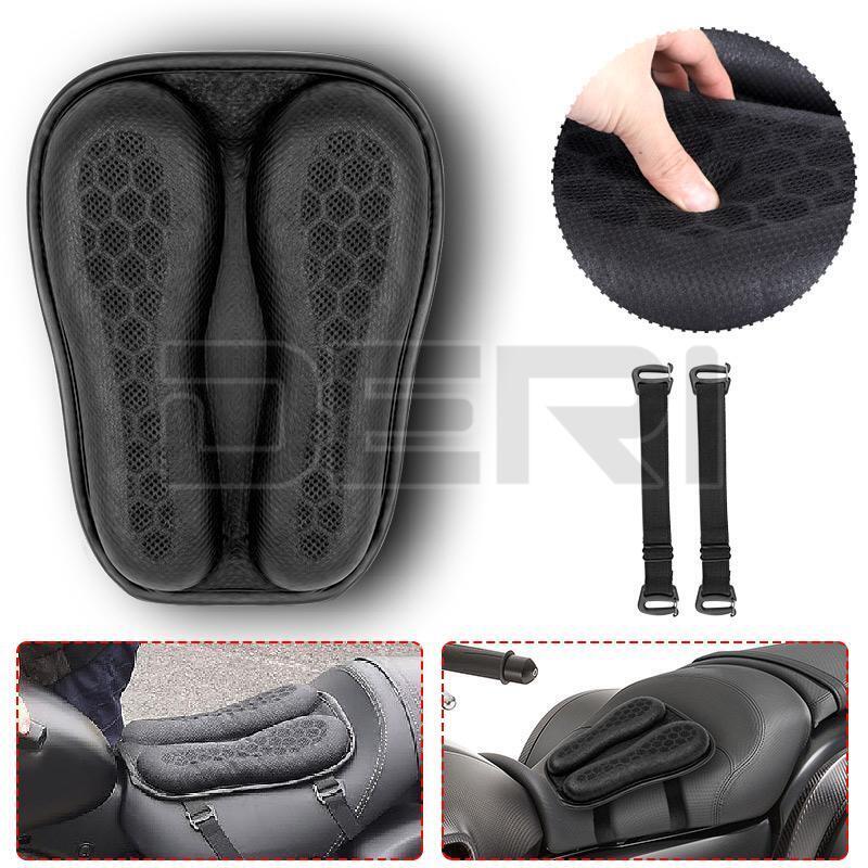 Motorcycle Seat Cushion Gel Pillow Pad Cover Comfort Pressure Relief Universal