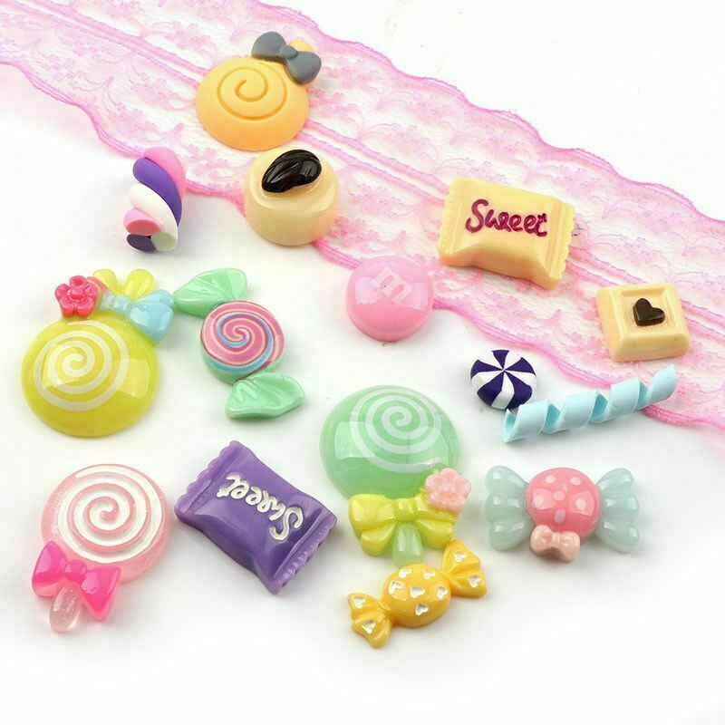 30x Candy Colorful Cute Bead Resin Charms Pendant DIY Handmade Jewelry Making