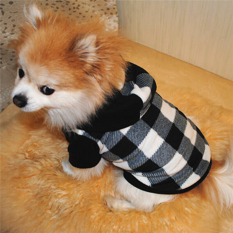 XS-XL Winter Warm Hoodie Small Dog Clothes Puppy Coat Jacket Pet Cat Sweater