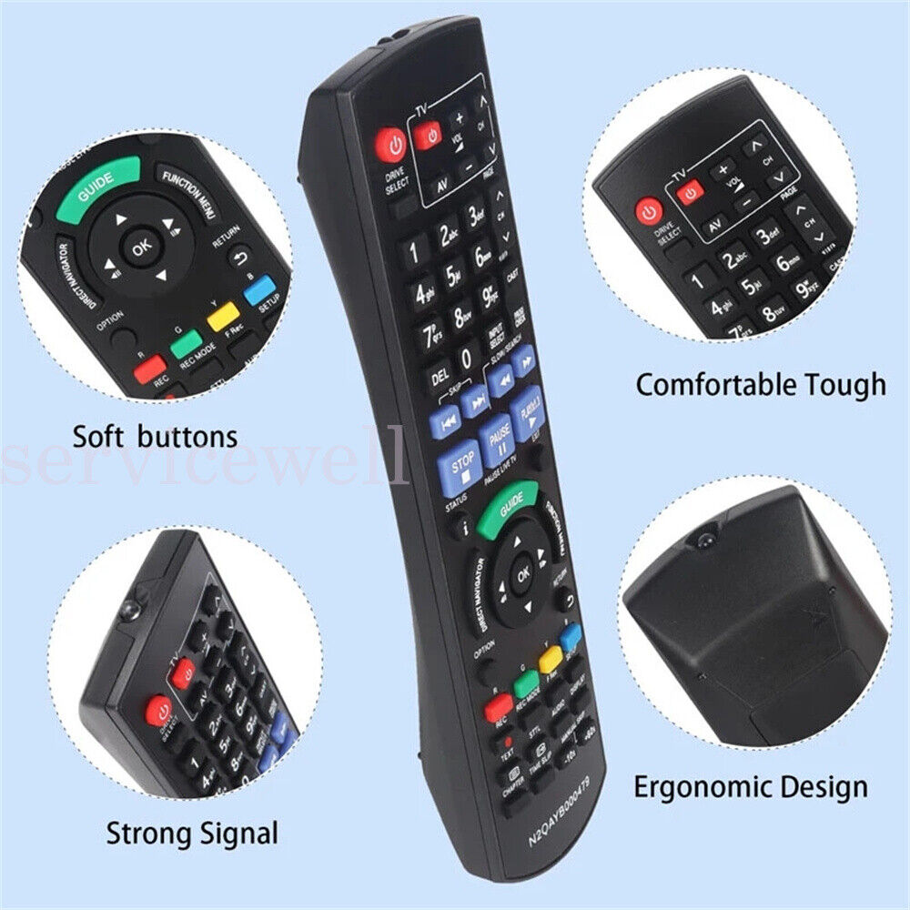 New Remote Control For Panasonic TV DVD LCD Plasma Blue Ray DMP-BD75 IR6