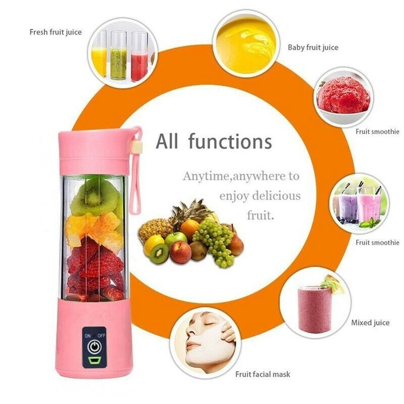 Rechargeable PORTABLE USB ELECTRIC FRUIT JUICER SMOOTHIE BLENDER TRAVEL BOTTLE