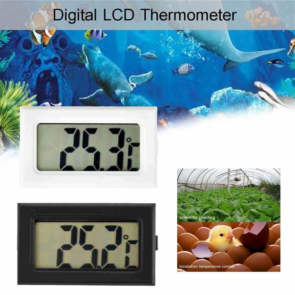 Mini Black Embedded LED Digital Thermometers Temperatures Coolings