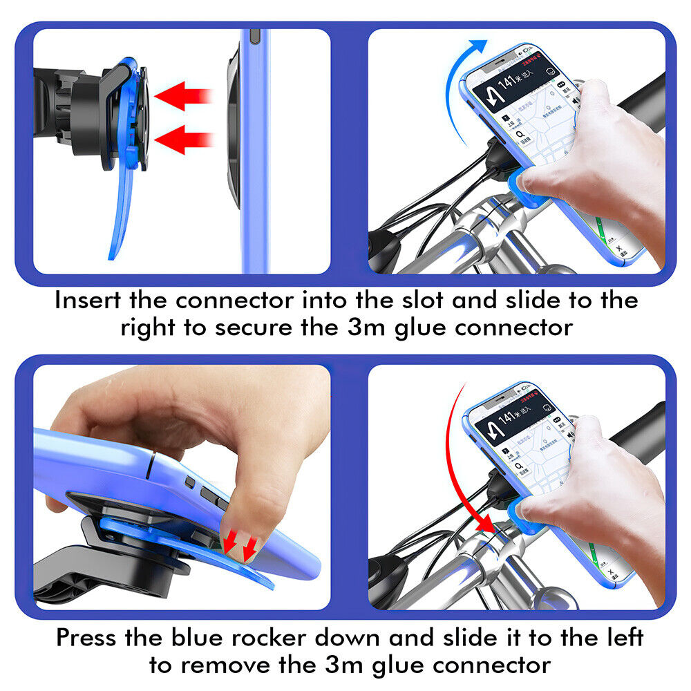 For Quad Lock Compatible Bike Motorcycle Phone Mount Holder Handlebar Mount