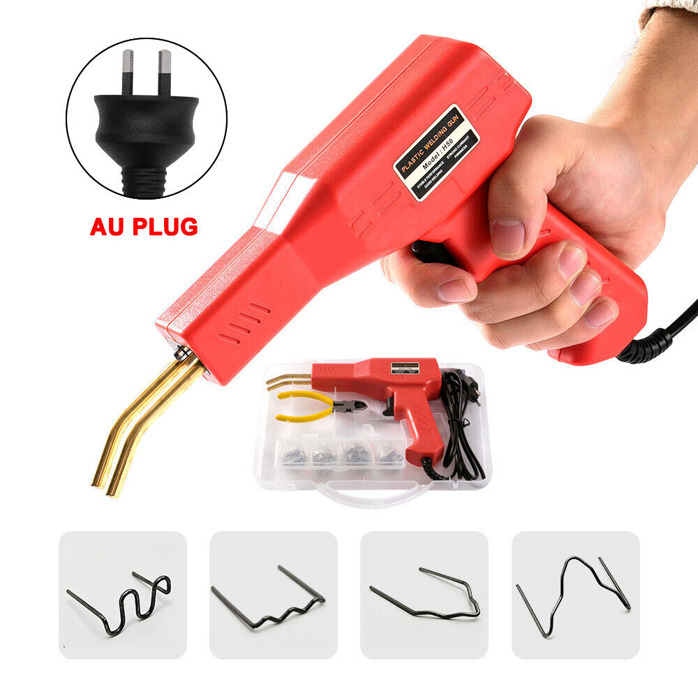 Handheld Welder Weld Plastic Repair Machine Crack Hot Stapler Garage Tools Red