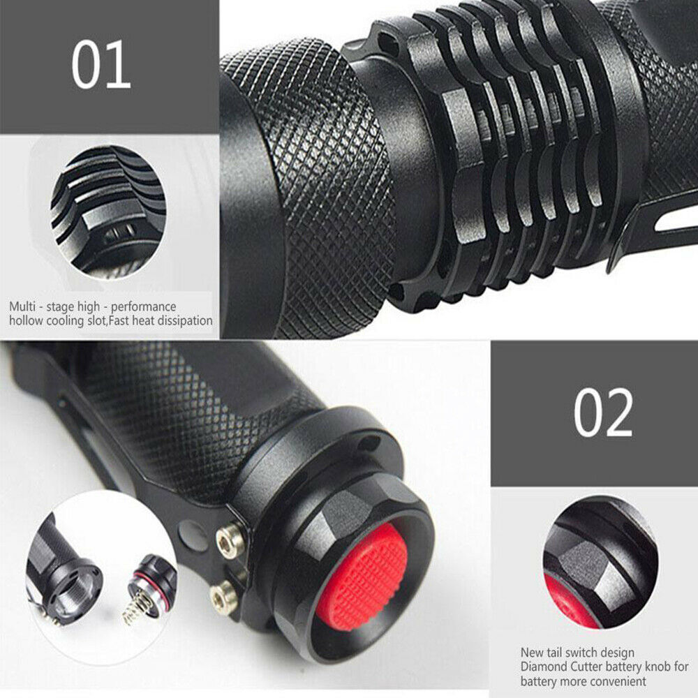 2x UV Ultra Violet LED Flashlight Blacklight Light 395 nM Inspection Lamp Torch