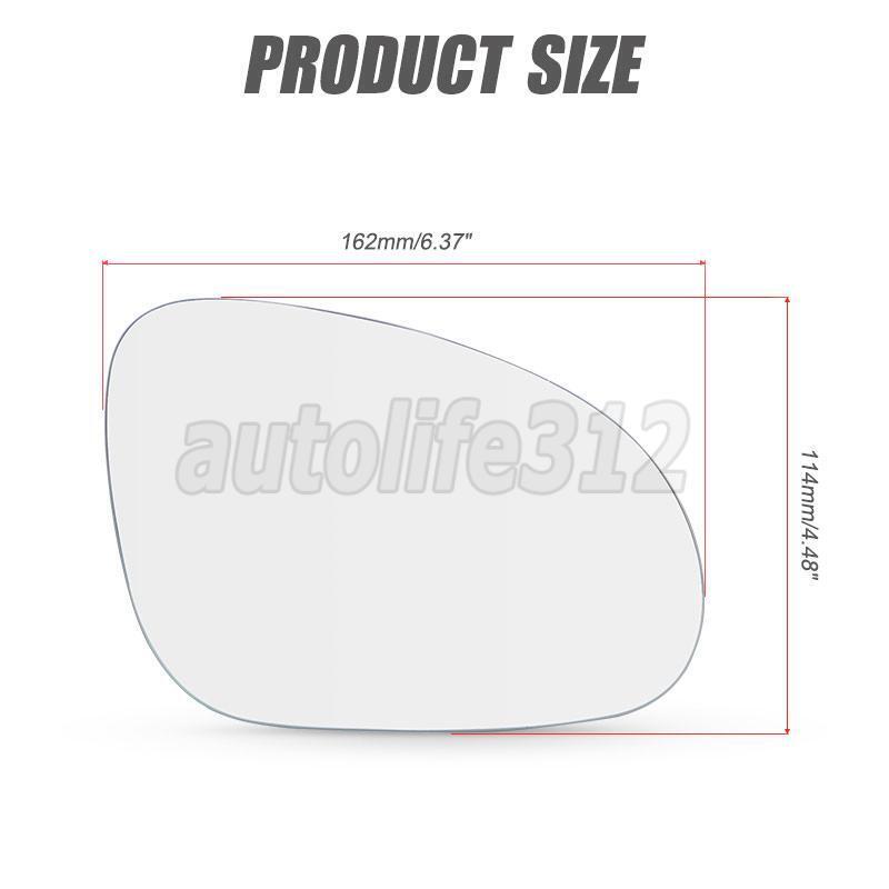 RIGHT DRIVER SIDE MIRROR GLASS RH FOR VW GOLF MK5 2004-2008 CONVEX HEATED PLATE