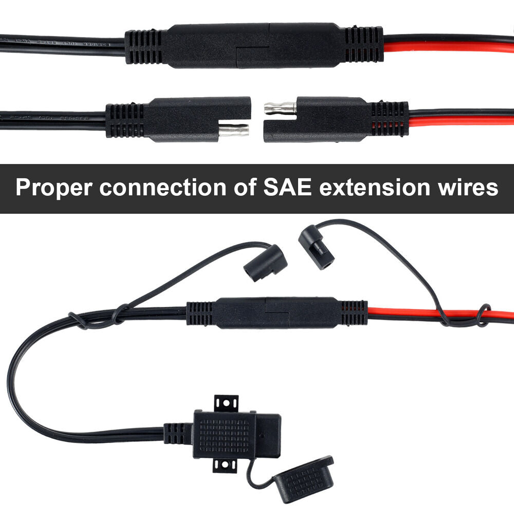 SAE to USB Adapter 5V/2.1A Motorcycle USB Charger with Extension Cable