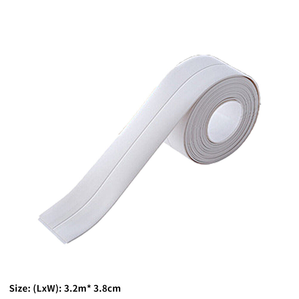 Bathroom Sealing Strip Tape White PVC Self Adhesive Shower Sink Waterproof LR