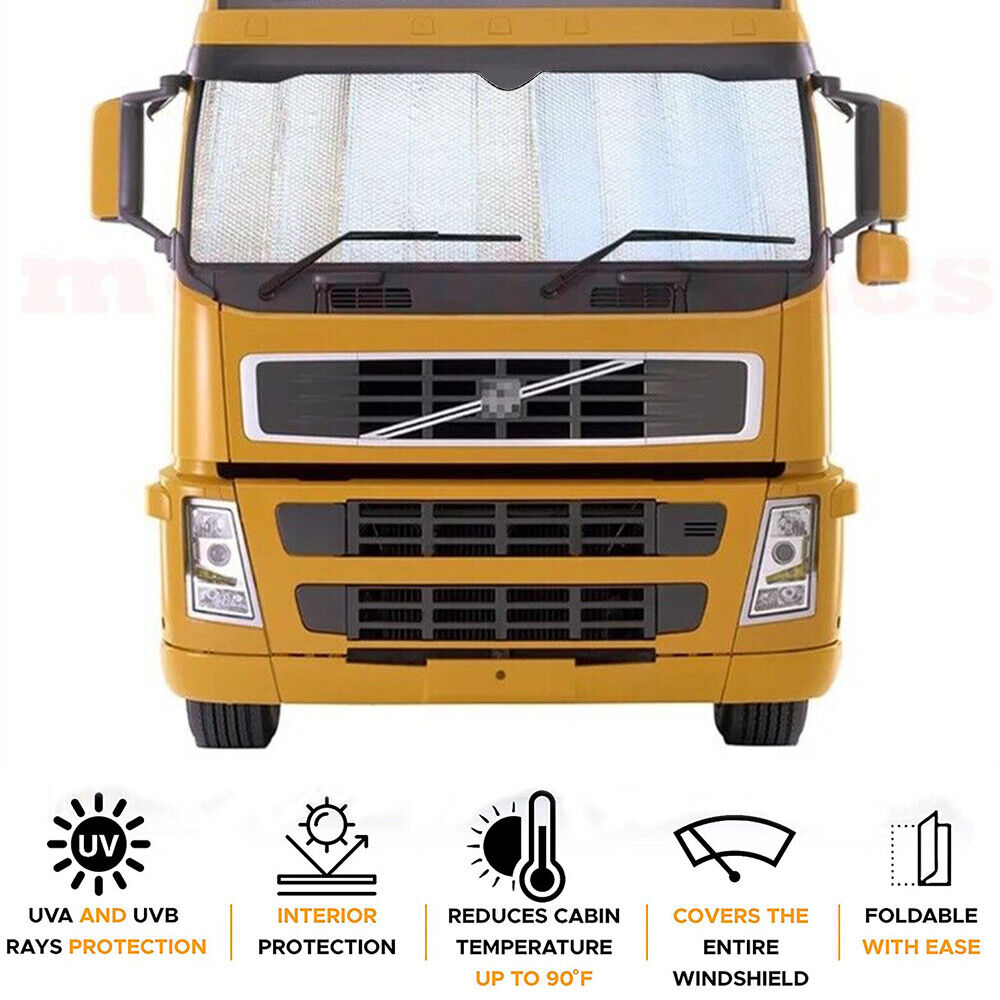 Truck Windscreen Sun Shade Foldable Sunshade UV Blind Visor Protector Reflective