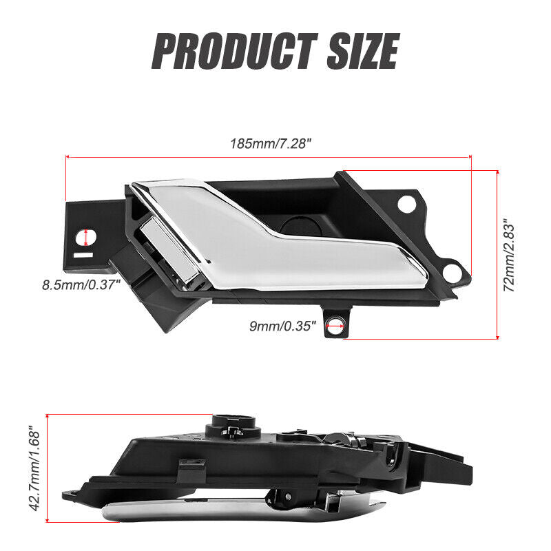 4Pcs Left & Right Inner Door Handle For Holden Captiva 5 Seater 2006-2018 Chrome