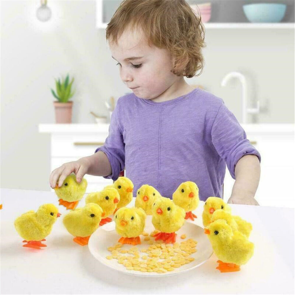 Wind-up Hopping Jumping Chicken Clockwork Walking Toys Kids Children Gift