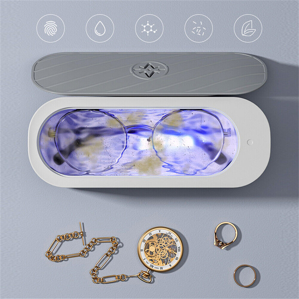 Ultrasonic Cleaner Cleaning Machine Home Jewelry Plastic Rings Water Cleaning