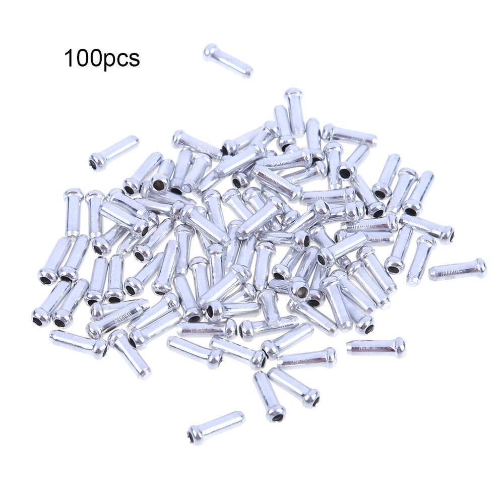 NEW 100pcs Cable Tips Wire End Cap Aluminum for Brake Derailleur Cable Cycling