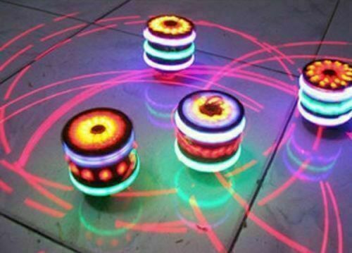 LED Music Spinning Top Gyro Spinner Flash Light Kids Toy Classic Xmas brith Gift